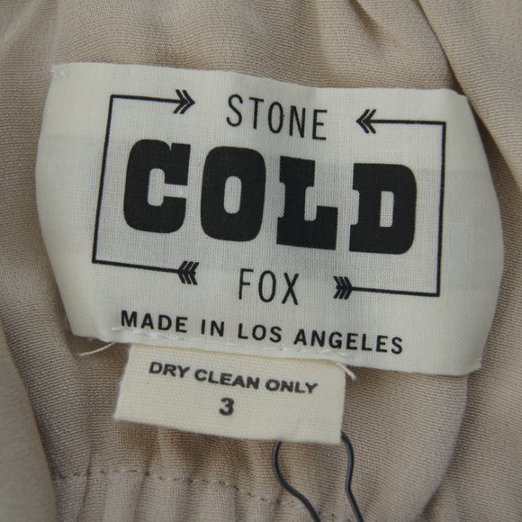 Stone Cold Fox Neutrals Silk Long Dress Size Label 3 - USA 6 Penelope NWT - Picture 14 of 16